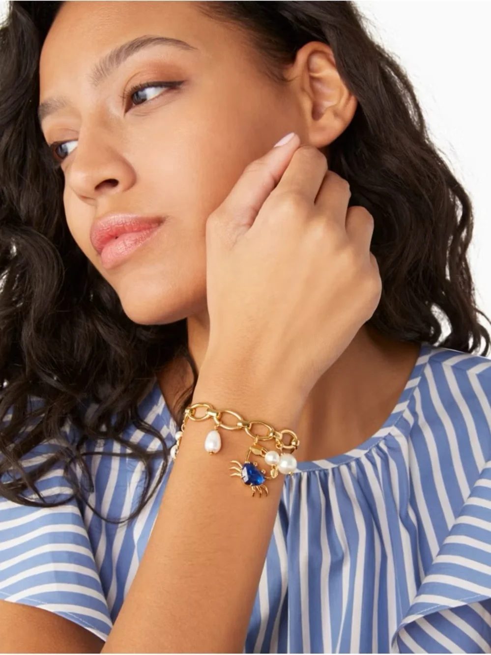 Kate Spade Gold Claws Out Crab Charm Bracelet - Picture 2 of 7